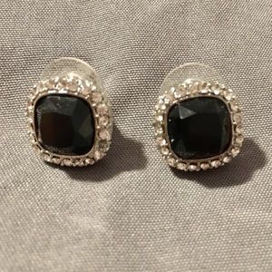 Agaci Black and Silver Dress Earrings